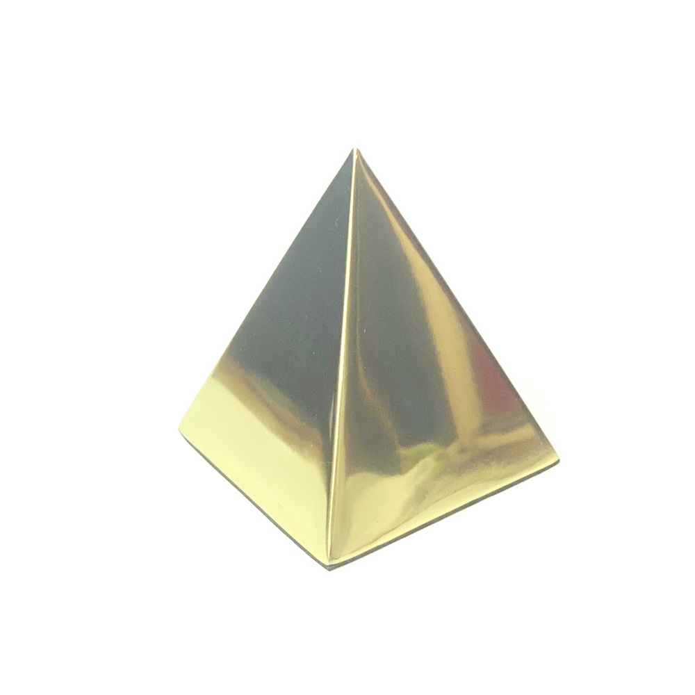 CB2 brass pyramid object